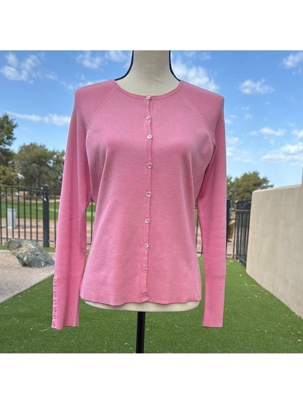 Classiques Entier Pink Button Up Cardigan Petite Large PL